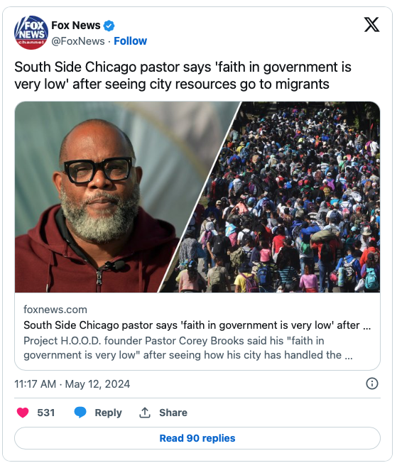 Chicago Pastor Laments City’s Prioritization Of Migrants Over Struggling Residents