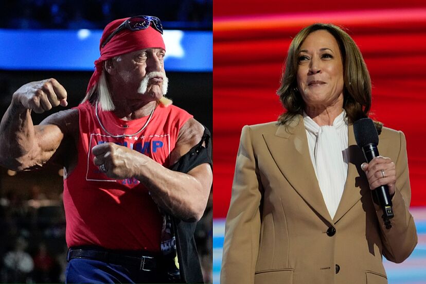 Hulk Hogan jokes about body slamming Kamala Harris