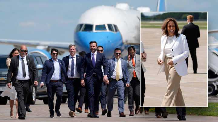 JD Vance roasts Harris on Wisconsin tarmac for avoiding press, calls Air Force 2 his ‘future plane’