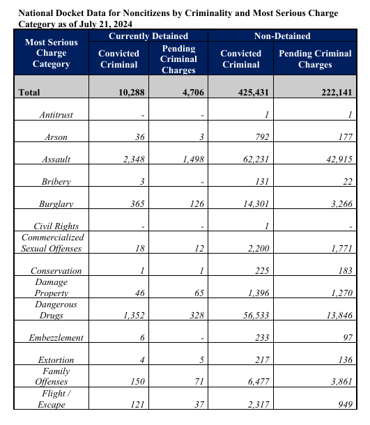 Tens of thousands of illegal immigrants with sexual assault, murder convictions roaming US streets: ICE data