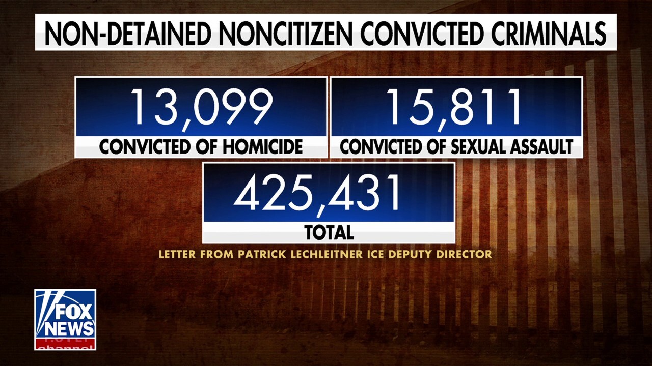 Alarming new stat from ICE shows the jaw-dropping number of migrants convicted of murder living in the US